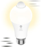 GE LED+ Motion Sensor LED Light Bulbs, 12W, Outdoor Security Lights, A21, Warm White (2 Count)(Pack of 4)