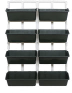 LOYALHEARTDY Vertical Garden Wall Planter Wall Mounted Planter 4-Tier Vertical Garden Planters for Growing Strawberries, Flowers, Vegetables, Herbs Indoor/Outdoor Decoration (Army Green)