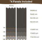 HolidayIdeas Outdoor Curtains for Patio Waterproof 4 Panels-Windproof - Image 9