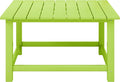 Patio Coffee Table, Lime 30.75-Inch Square HDPE Outdoor