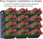 Self-Watering Wall Mounted Planter Set, Indoor and Outdoor Vertical Planter, Stackable Wall Mounted, for Balcony Decoration(Blackish Green 4 Pack)