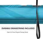 Pergola Shade Cover Replacement Canopy Top Compatible with 10 X 13 ft 6-Bar Pergola Frames - Turquoise Blue (Canopy Size 116" W x 135" L, Canopy Top Only)