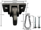 Heavy Duty White Metal Color Swing Hangers Screws Bolts Included Over 5000 lb Capacity Playground Porch Yoga Seat Trapeze Wooden Sets Indoor Outdoor (4 Pack)