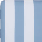 SAFAVIEH Outdoor Patio Furniture Collection - Gillian Heather Tan Rope Daybed, Baby Blue Stripe Cushion, Coastal Sunlounger, Fully Assembled (PAT7527U)
