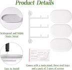 Window Rotating Plant Stand Shelf Indoor White Metal Floating Shelves 3-Tier Wall Mount Plant hanger Holders for Wall Planter Modern Home Decor window sill gifts