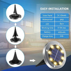 Solar Ground Lights 16Pack, Garden Solar Outdoor Waterproof Pathway Bright In-Ground Lights Outdoor Lighting Decor for Lawn, Patio, Yard, Driveway,Walkway Warm Light