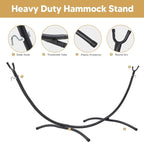 SUNCREAT Portable Large Hammock with Stand, Two Person Hammock with Stand Included, Rainbow Stripes