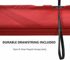 Pergola Shade Cover Replacement Canopy Top Compatible with 10 X 13 ft 6-Bar Pergola Frames - Red (Canopy Size 116" W x 135" L, Canopy Top Only)