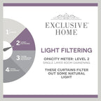 Exclusive Home Cabana Solid Indoor/Outdoor Light Filtering Hook-and-Loop Tab Top Curtain Panel, 54"x108", Taupe, Set of 2