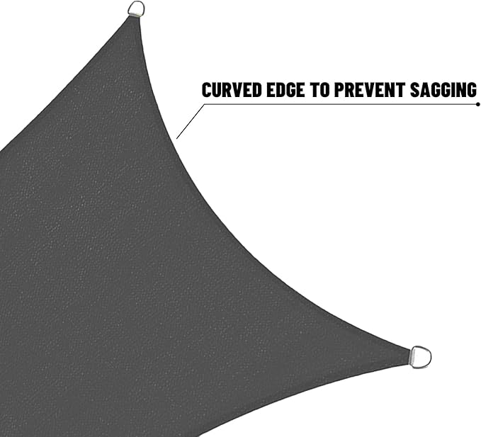 Sun Shade Sail 8' X 8' X 8' Triangle Graphite – We Make Custom Size