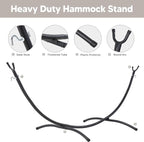 SUNCREAT Portable Outdoor Hammock with Stand Included, Double Hammock with Stand for Outside, Beige