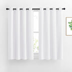 White Small Window Curtain 54 inches Length – 1 Panel, W52 x L54