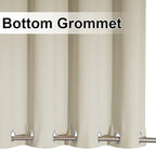 NICETOWN Waterproof Patio Outdoor Curtain and Drape Extra Wide, Thermal Insulated Top and Bottom Grommet Keep Sun & Rain Out Public Divider for Porch/Arbor, Beige, 1 Panel, W100 by L95