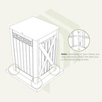 Patiowell 48-Gallon Resin Package Delivery Box for Outside, Waterproof Storage Deck Box with Lockable Secure (Grey)
