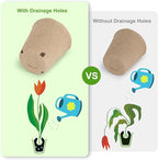 132 Pack Organic Peat Pots, 3.15 Inch Nursery Pot, Round Plant Seedling Pots with Drainage Holes, Small Seed Starting Starter Tray Bulk, Garden Germination Container with 132 Planting Labels(8 cm)
