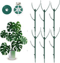 6 Pack Stackable Plant Support Stakes, 43inch Climbing Plant Sticks Structures for Monstera with Garden Ties, Durable Alternative to Moss Pole for Indoor Outdoor Plants