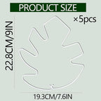 5PCS Monstera Plant Stem Support White 9 * 7.6in - Durable Stake Holder for Indoor Climbing Plants, Adjustable Installation Ideal for Fishbone Cactus and Plant Enthusiasts