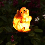 Squirrel Garden Decor Solar Lights Outdoor Decoration Pathway Stakes Decorative Statue Patio Yard Lawn Porch Cute Animal Figurines Resin Ornaments Waterproof Housewarming Gift