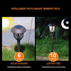EXCMARK 10 Pack Solar Lights Outdoor Decorative Garden Yard Lights for Pathway Walkway Sidewalk Driveway. (Brown, Warm White)