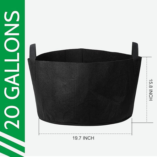 12-Pack 20 Gallon Grow Bags, 300G Thickened Nonwoven