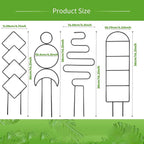 4 Pcs Mini Metal Trellis for Potted Plants, Climbing Support for Hoya Vines (Black)