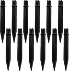 12 Pack 8.3 Inch ABS Ground Spikes - Replacement Stakes for Solar Lights - Fit for Pole Inside Diameter 0.83 Inch - Plastic Ground Stakes for Garden Light Pathway