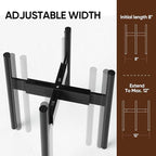 MUDEELA 2 Pack Indoor Plant Stands, 2 Tier Tall Plant Stand 30 inches, Mid Century Bamboo Plant Stand, Adjustable Width 8 - 12 inches, Fits Pot Size of 8 9 10 11 12 inches Pot & Plant Not Included, Black
