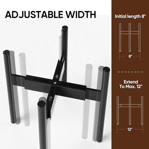 2 Pack Indoor Plant Stands, 2 Tier Tall Plant Stand – Black