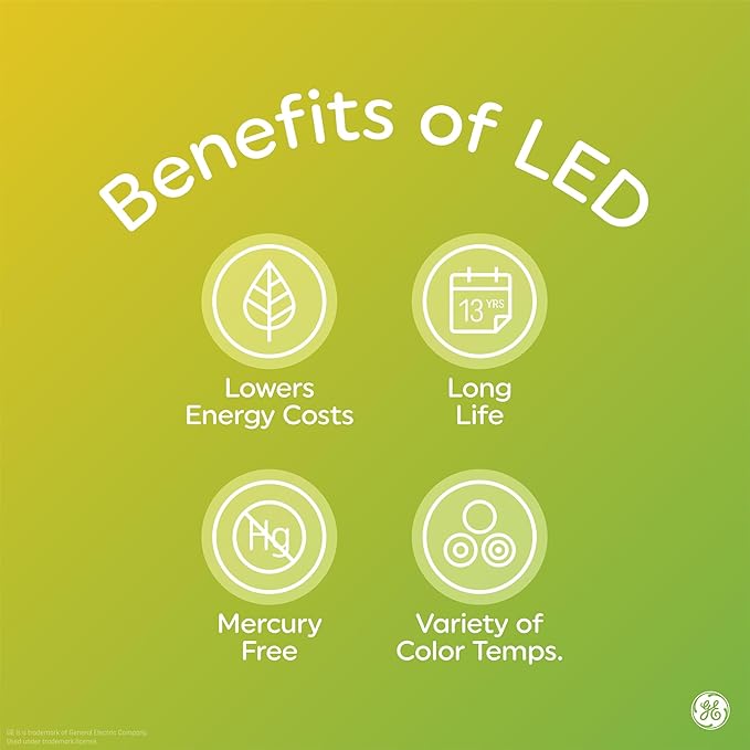 GE LED+ Motion Sensor LED Light Bulbs, 12W, Outdoor Security Lights, A21, Warm White (2 Count)(Pack of 4)