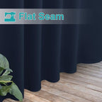 NICETOWN 2 Panels Navy Blue Outdoor Curtainss for Patio Waterproof, Self-Stick Detachable Tab Top Blackout Thermal Insulated Public Dividers Vertical Drapes for Front Porch & Canvas, W52 x L84