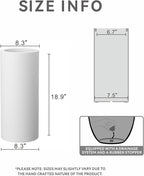 Kante 18.9 Inch Tall Cylindrical Planter, Large Round Plant Pots with Drainage Hole, Made with Concrete, Suitable for Indoor Outdoor Plants, Home Decor, White