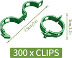 Piteno® 300Pcs Tomato Clips, Plastic Trellis Clips, Plant Support Clips, Grape Vine Tomato Vine Vegetables Plants Garden Support Clips to Grow Upright Makes Plants Healthier (Green)