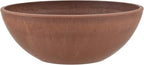 PSW Pot Collection M20TC 8-inch Plastic/Stone/Wood Composite Low Bowl Planter – No Drainage Hole (Drillable), Shallow Indoor/Outer Pot for Succulents, Bonsai, Fairy Gardens, Herbs, Terra Cotta Color