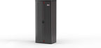 Suncast 19 Cubic Ft. Heavy-Duty Resin Cabinet with Lockable Handles, Multi-Wall Construction, and Metal-Reinforced Shelves for Basement, Utility Room and Garage Storage, Black, Made in the USA