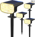 DAMINY Solar Spotlights Waterproof IP65,Auto On/Off,3000K 2 Lighting Modes Solar spot Lights for Garden,Pathway,Yard,Landscape-4 Pack