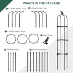 Garden Trellis for Climbing Plant Outdoor, 67" Tall Round Cucumber Trellis Plant Supports for Vines Flower Climbing Rose Clematis Vegetable Tomato Trellis, 1PC, Black