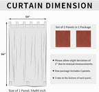 Easy-Going Outdoor Patio Curtains Detachable Tab Top Windproof Weatherproof Curtain for Cabana, Porch, Pergola and Gazebo, Tab Bottom Drape, 2 Panels, 54W x 84L inch, Terra Red