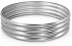 Round Galvanized Raised Garden Bed Kit, Round Galvanized Planter for Vegetables/Herbs/Flowers Heavy-Duty Steel Outdoor Water Trough (Silver, 5X5X1FT)