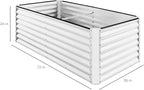 Best Choice Products 6x3x2ft Outdoor Metal Raised Garden Bed, Deep Root Box Planter for Vegetables, Flowers, Herbs, 269 Gallon Capacity, 100% Non Toxic Materials - White
