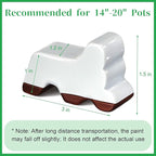 Kigeli 6 Pcs Resin Garden Pot Feet for Outdoor Planters 3 Inch Long 1.5 Inch Tall Flower Handmade Elevator Plant Feet Frost Proof Lifter for 14-20 in Pot (White)
