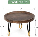 Plant Stand Indoor Outdoor, Mid Century Style Walnut Wood Color Plant Stand,Waterproof Design Modern Plant Table,Easily Assemble Come With Tools,Nice For Room Decor (L)