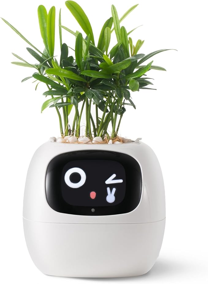 Smart Planter for Indoor Plants, White Plastic with Automated Watering