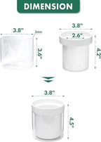 Phoenix Vine 4 Inch Self Watering Planter, White Terracotta Clay Pot with Glass Reservoir for Indoor Plants, Herbs, Flowers, Set of 1, 52-B-E-1