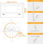 LED Flood Light Outdoor 30W, 300W Equivalent 3000LM Smart RGB Landscape Lighting with APP Control, DIY Scenes -Timing - Warm White 2700K -Color Changing Uplight, IP66, US Plug, No Remote MELPO(4 Pack)