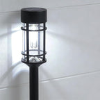 Mancra Solar Pathway Lights Outdoor, 8 Pack Metal Glass Solar Lights Outdoor Waterproof Auto On/Off Landscape Path Lighting Garden Decor for Yard Walkway Driveway, Cool White