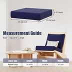 Cushion Covers 8 Pack Navy Blue Stretch Fit Outdoor Patio