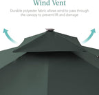 Best Choice Products 10x10ft Cantilever Patio Umbrella w/Base Included, Solar LED Lights 360 Rotation Large Offset Hanging Outdoor Shade for Deck Pool Backyard w/Stand – Slate