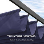 Pergola Shade Cover Replacement Canopy Top Compatible with 10 X 10 ft 6-Bar Pergola Frames - Navy Blue (Canopy Size 116" W x 95" L, Canopy Top Only)
