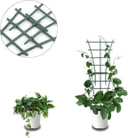 Trellis Small Outdoor, Mini Vine Support Indoor Plant Trellis for Climbing Plants Patio Pot Stackable Potted Stakes Plastic Houseplant Superimposed Garden Planter Vegetable Flower 5.91“ W x 10.24” h