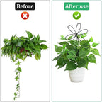 2 Pcs Indoor Plant Trellis, Mini Garden Trellis for Potted Plants, Indoor Potted Plant Climbing Plants Flower Pots Supports with Cute Floral Patterns for Houseplant Vine lvy Flower Plant